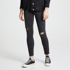 Madewell High-Rise Skinny Jeans in Black Sea